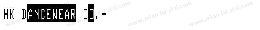 HK Dancewear Co.字体转换